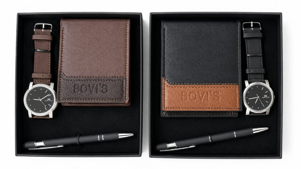 Classic Men's Gift Set – Premium Wallet, Watch & Pen Collection